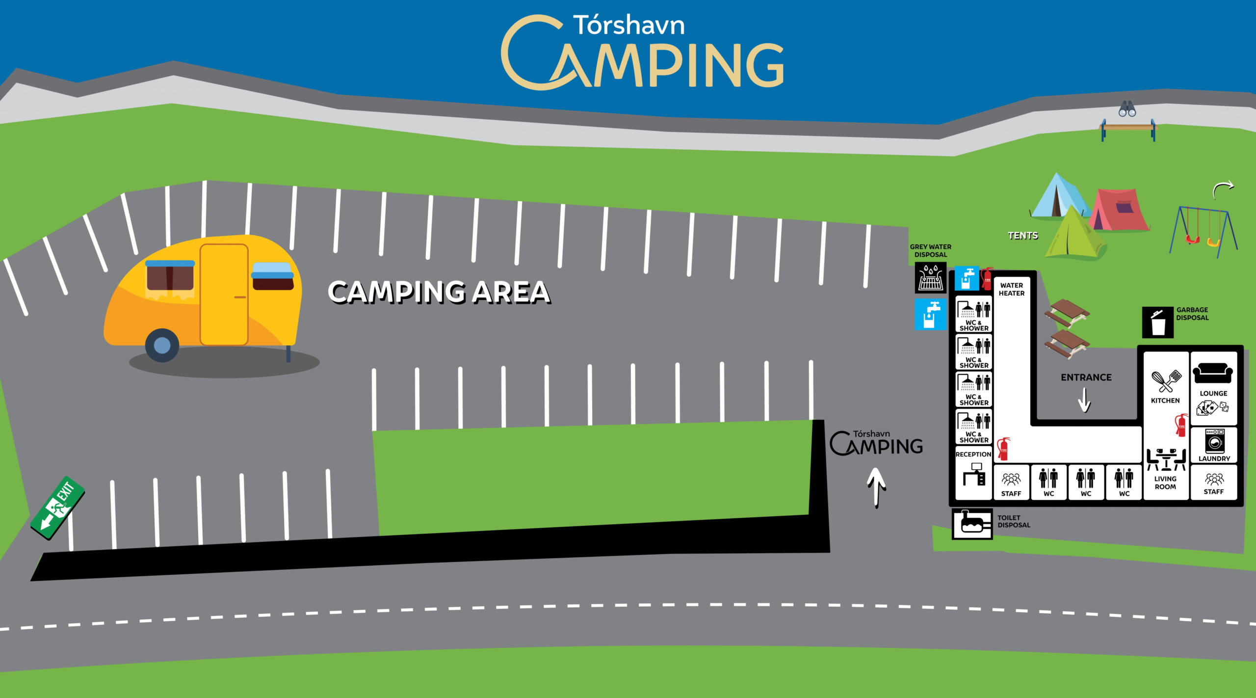 Map of Tórshavn Camping